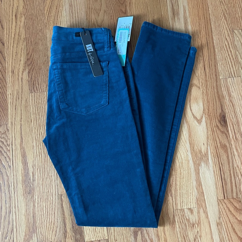 Kut from the Kloth Teal Green Corduroy Size 4